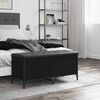 vidaXL opbevaringsb&aelig;nk 102x42x45 cm konstrueret tr&aelig; sort