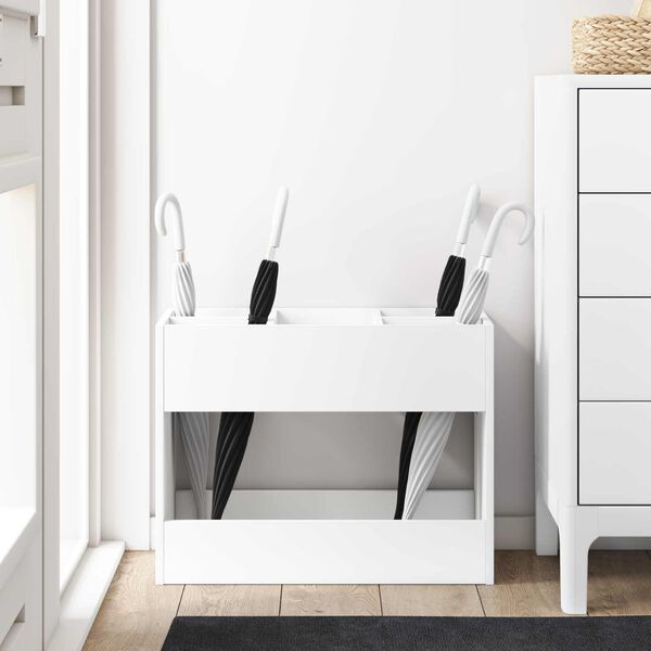 vidaXL Parasolfod med opbevaring Hvid 65 x 24 x 50 cm Konstrueret tr&aelig;