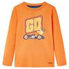 Lang&aelig;rmet T-shirt til b&oslash;rn str. 128 cm orange