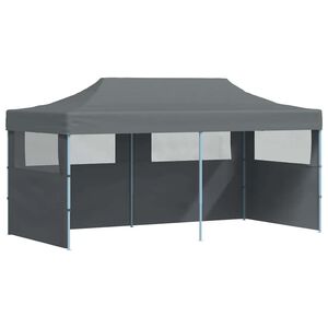 vidaXL foldbart pop-op-festtelt med sidev&aelig;gge 3x6 m antracitgr&aring;