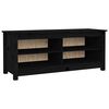 vidaXL skob&aelig;nk 110x38x45,5 cm massivt fyrretr&aelig; sort
