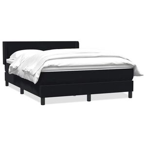vidaXL kontinentalseng med madras 160x210 cm fl&oslash;jl sort