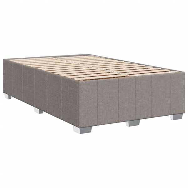 vidaXL Sengeramme uden madras Taupe 120x200 cm Stof