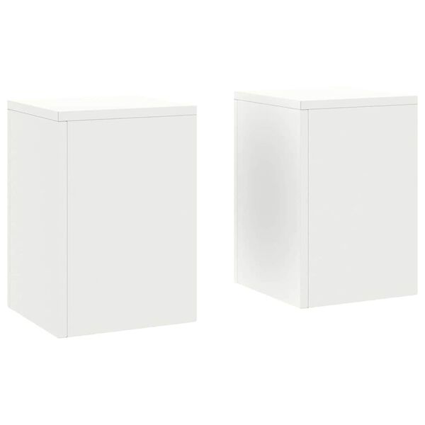 vidaXL Planteholder 2 pcs Hvid 24 x 24 x 35 cm St&aring;l