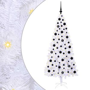 vidaXL Kunstigt juletr&aelig; med 300 LED'er Hvid 180 cm PVC og St&aring;l