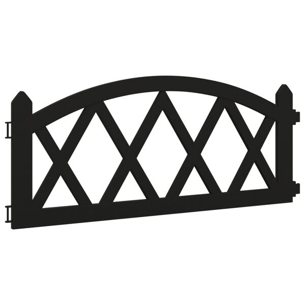 vidaXL gr&aelig;skanter 17 stk. 10 m PP sort