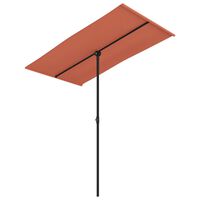 vidaXL parasol med aluminiumstang 180x110 cm terracotta