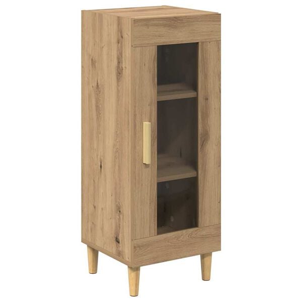 vidaXL Sideboard Artisan Egetr&aelig; 34,5 x 32,5 x 90 cm Konstrueret tr&aelig;