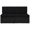 vidaXL 2-personers sofa modul&aelig;r polyrattan sort