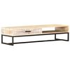 vidaXL sofabord 117 x 50 x 30 cm massivt akacietr&aelig; hvid
