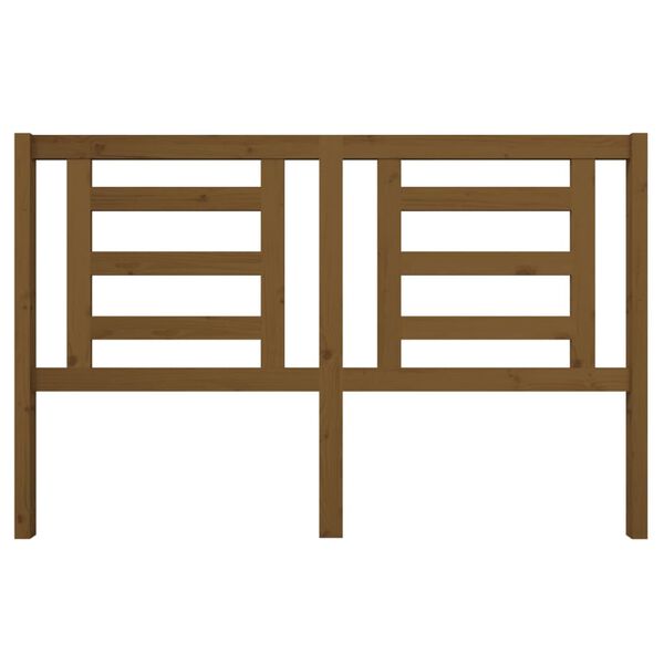 vidaXL sengegærde 156x4x100 cm massivt fyrretræ gyldenbrun