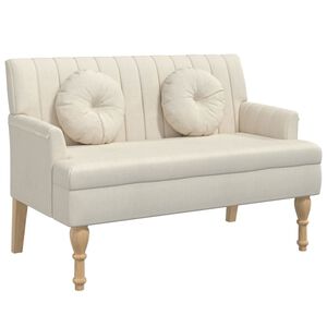 vidaXL b&aelig;nk med hynder 113x64,5x75,5 cm h&oslash;r