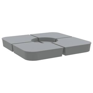 vidaXL 4 dele parasolbund til parasolfod 100 kg PP
