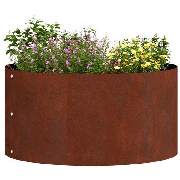 vidaXL Plante ring Brun 40 x 40 x 20 cm Cortenst&aring;l