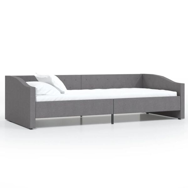 vidaXL daybed med USB 90x200 cm stof m&oslash;rkegr&aring;