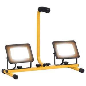 vidaXL LED-projekt&oslash;r med h&aring;ndtag 2x30 W varm hvid
