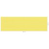 vidaXL altanafskærmning 120x400 cm HDPE gul og hvid