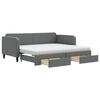vidaXL daybed med udtr&aelig;k og skuffer 90x200 cm stof m&oslash;rkegr&aring;