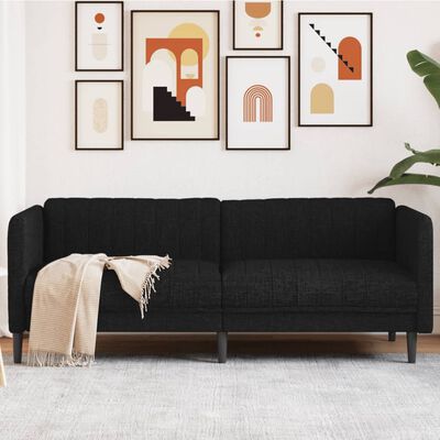 vidaXL 3-personers sofa stof sort