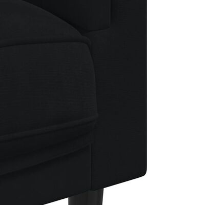 vidaXL 2-personers sofa med hynder velour sort