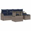 vidaXL Havesofa S&aelig;t 6 stk. Gr&aring; polyrattan