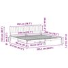 vidaXL Sengestel Brun og lys gr&aring; 200 x 200 cm Massivt fyrretr&aelig;