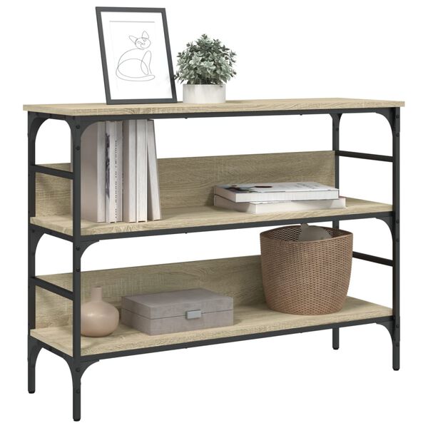 vidaXL konsolbord 100x32x75 cm konstrueret tr&aelig; sonoma-eg