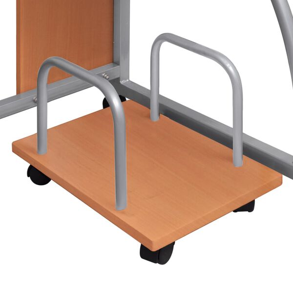 vidaXL computerbord 110x52x88,5 cm konstrueret tr&aelig; brun