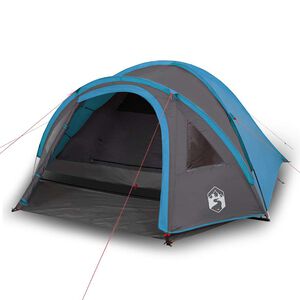 vidaXL 4-personers campingtelt vandt&aelig;t bl&aring;