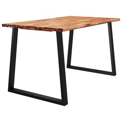 vidaXL spisebord med naturlig kant 140x80x75 cm massivt akacietræ