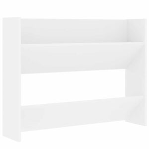 vidaXL v&aelig;gh&aelig;ngt skoskab 80x18x60 cm konstrueret tr&aelig; hvid
