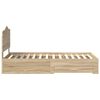 vidaXL Sengestel med hovedg&aelig;rde Sonoma eg 70 x 190 cm Konstrueret tr&aelig;