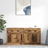 vidaXL Sideboards med skuffe 2 pcs Gammelt tr&aelig; 70 x 35,5 x 67,5 cm