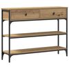 vidaXL Konsolbord Artisan Egetr&aelig; 100 x 25 x 75 cm Konstrueret tr&aelig;