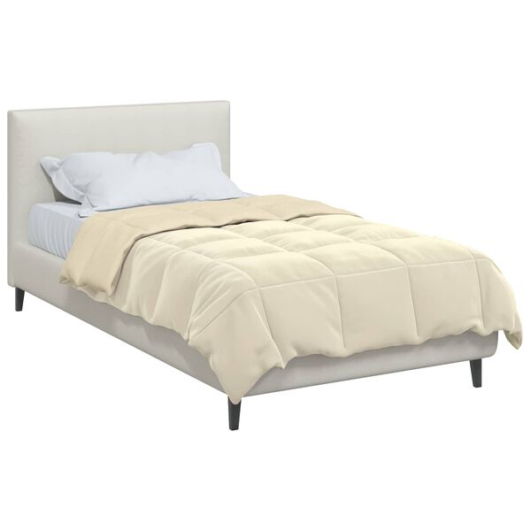 vidaXL Sommer dyne Quilting Creme 140 x 220 cm Mikrofiber