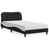 vidaXL sengeramme uden madras Hvar 100x200 cm kunstl&aelig;der sort og hvid