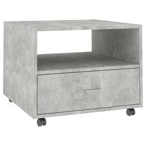 vidaXL sofabord 55x55x40 cm konstrueret tr&aelig; betongr&aring;