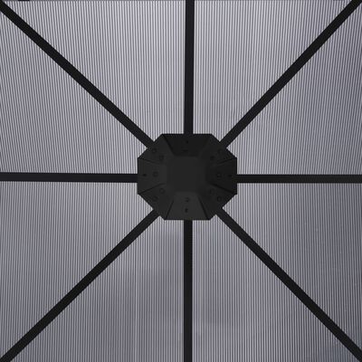 vidaXL pavillon med gardiner 300x300x265 cm antracitgrå