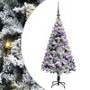 vidaXL Kunstigt juletr&aelig; Hvid 120 cm PVC og St&aring;l og Plastik