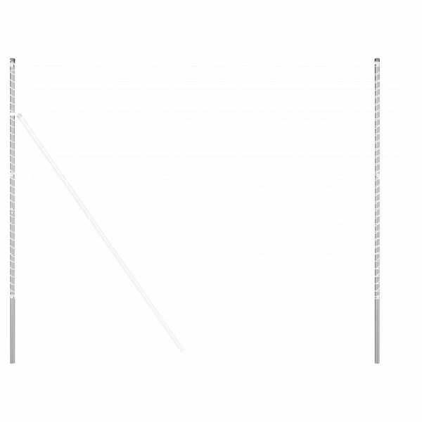 vidaXL Hegnsp&aelig;l 2 pcs S&oslash;lv Pulverlakeret St&aring;l