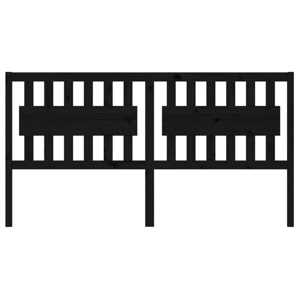 vidaXL sengeg&aelig;rde 185,5x4x100 cm massivt fyrretr&aelig; sort