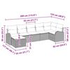 vidaXL Havesofa S&aelig;t med pude 7 pcs Gr&aring; Poly rattan