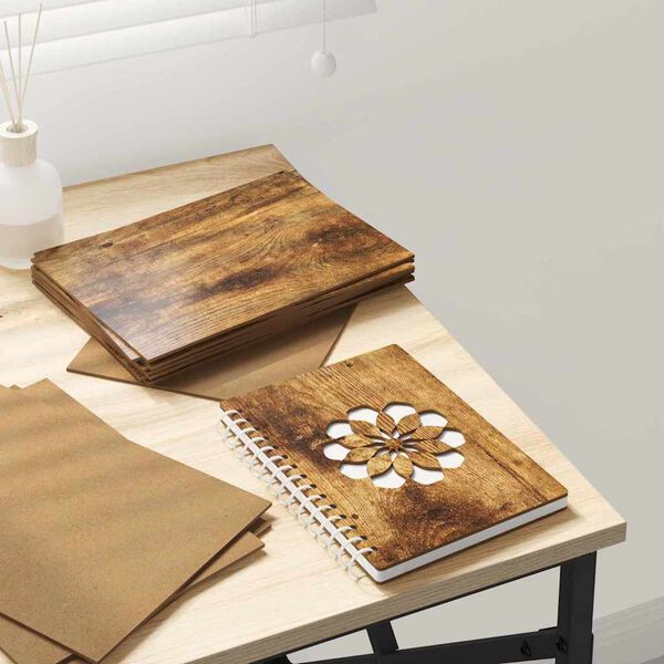 vidaXL Dekor Panels 12 pcs Røget eg 15 x 21 x 0.27 cm Konstrueret træ