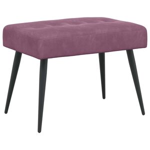 vidaXL B&aelig;nk med knap tufting Lilla 60 x 40 x 45 cm Fl&oslash;jl