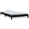 vidaXL stabelbar seng 90x200 cm massivt fyrretr&aelig; sort