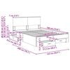 vidaXL Sengestel med skuffe Gr&aring; Sonoma 140 x 190 cm Konstrueret tr&aelig;
