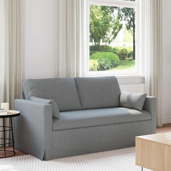 vidaXL Sofa 140cm Lysegr&aring; Metal
