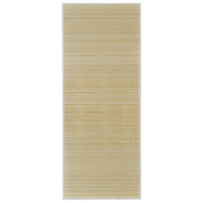 vidaXL gulvtæppe 120x180 cm rektangulært bambus naturfarvet