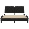 vidaXL Sengeramme med LED uden madras 120x200 cm stof sort
