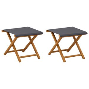 vidaXL Havestol 2 pcs Massiv Eucalyptus Tr&aelig; Gr&aring;